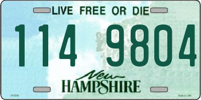 NH license plate 1149804