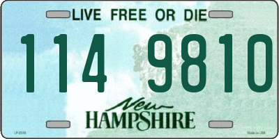 NH license plate 1149810