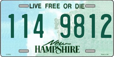 NH license plate 1149812