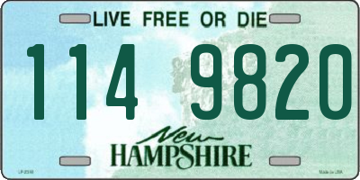 NH license plate 1149820