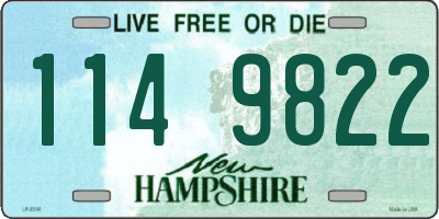 NH license plate 1149822