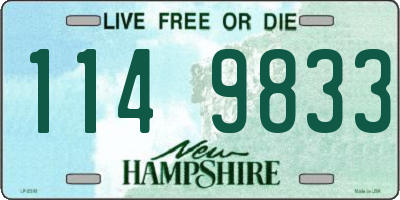 NH license plate 1149833