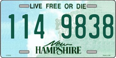 NH license plate 1149838