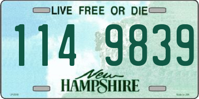 NH license plate 1149839