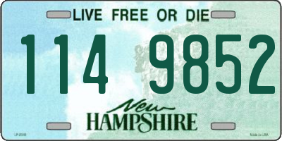 NH license plate 1149852