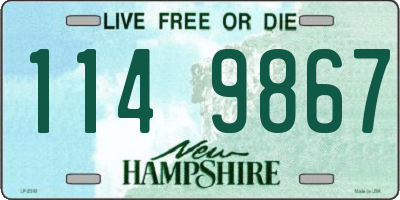 NH license plate 1149867