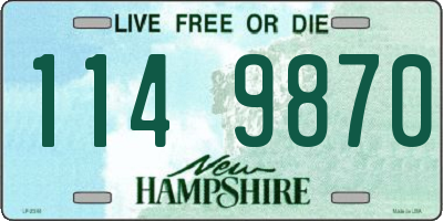 NH license plate 1149870