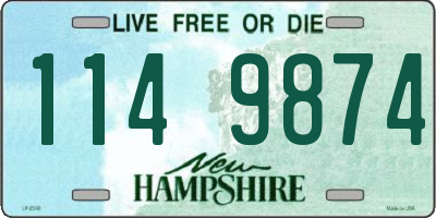 NH license plate 1149874