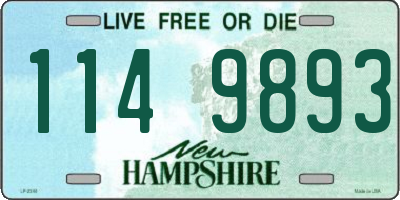 NH license plate 1149893