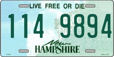 NH license plate 1149894