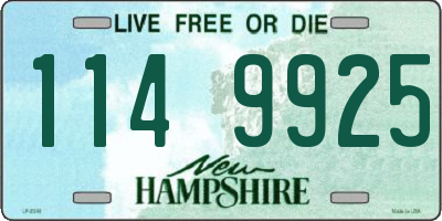 NH license plate 1149925