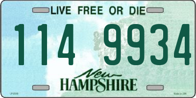 NH license plate 1149934