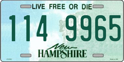 NH license plate 1149965