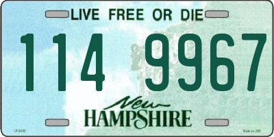 NH license plate 1149967