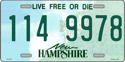 NH license plate 1149978