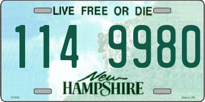 NH license plate 1149980