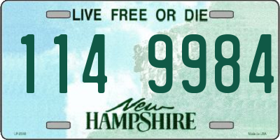 NH license plate 1149984