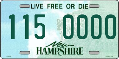 NH license plate 1150000