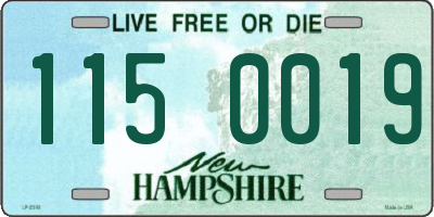 NH license plate 1150019