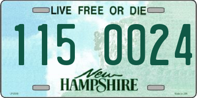 NH license plate 1150024
