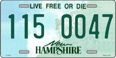 NH license plate 1150047