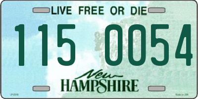 NH license plate 1150054