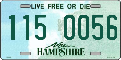 NH license plate 1150056