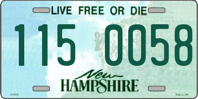 NH license plate 1150058