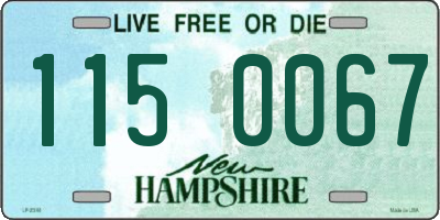 NH license plate 1150067