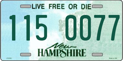 NH license plate 1150077