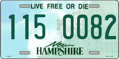 NH license plate 1150082