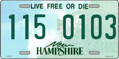 NH license plate 1150103