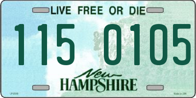 NH license plate 1150105