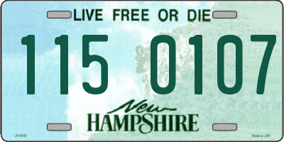 NH license plate 1150107
