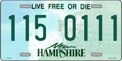 NH license plate 1150111