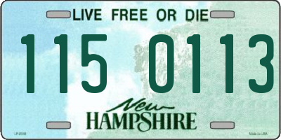 NH license plate 1150113