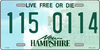 NH license plate 1150114