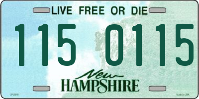 NH license plate 1150115