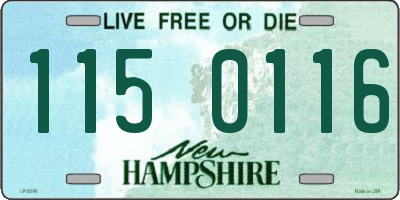 NH license plate 1150116