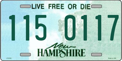 NH license plate 1150117