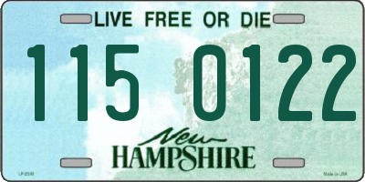 NH license plate 1150122