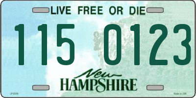NH license plate 1150123
