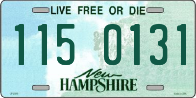 NH license plate 1150131