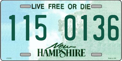 NH license plate 1150136