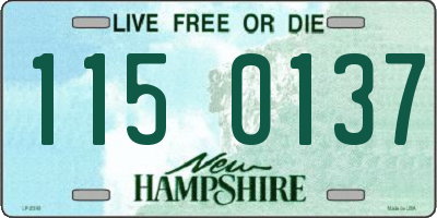 NH license plate 1150137
