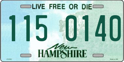 NH license plate 1150140