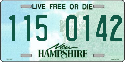 NH license plate 1150142