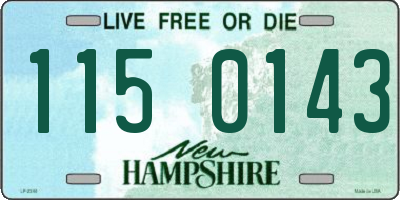 NH license plate 1150143
