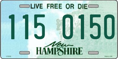 NH license plate 1150150