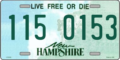 NH license plate 1150153